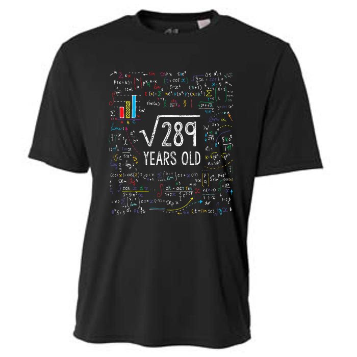 Square Root Of 289 17th Birthday 17 Year Old Gifts Math Bday Cooling Performance Crew T-Shirt