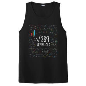 Square Root Of 289 17th Birthday 17 Year Old Gifts Math Bday PosiCharge Competitor Tank