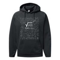 Square Root of 6400: 80 Years Old - 80th Birthday Performance Fleece Hoodie