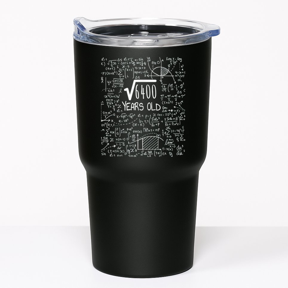 Square Root of 6400: 80 Years Old - 80th Birthday Tumbler
