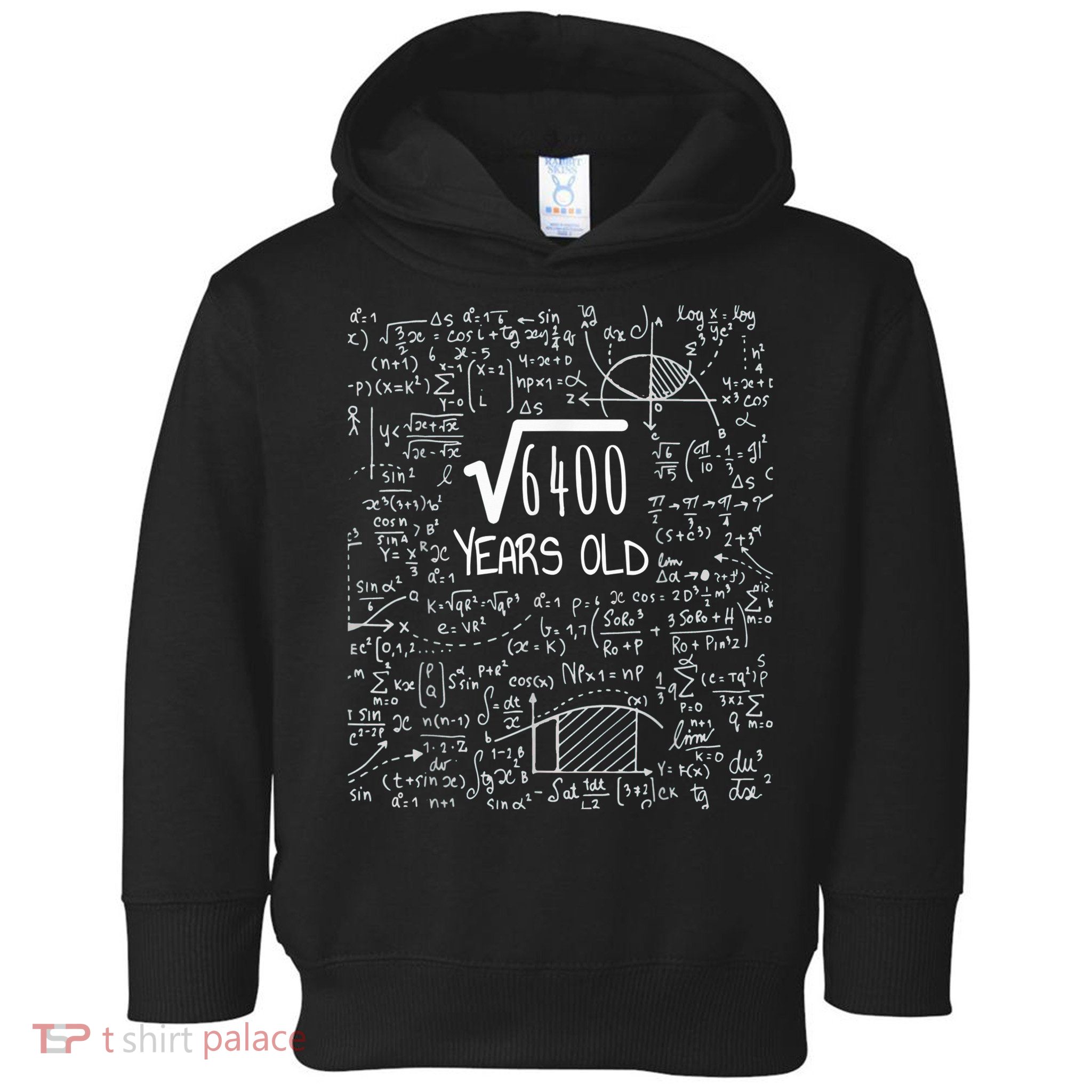 Square Root of 6400: 80 Years Old - 80th Birthday Toddler Hoodie