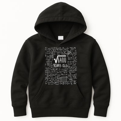 Square Root of 6400: 80 Years Old - 80th Birthday Kids Hoodie