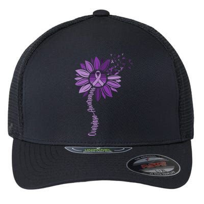 Sunflower Ribbons Overdose Awareness Flexfit Unipanel Trucker Cap