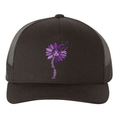 Sunflower Ribbons Overdose Awareness Yupoong Adult 5-Panel Trucker Hat