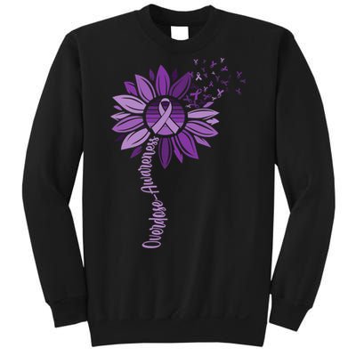 Sunflower Ribbons Overdose Awareness Sweatshirt