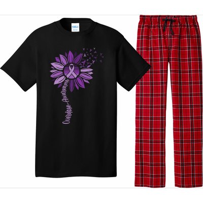 Sunflower Ribbons Overdose Awareness Pajama Set