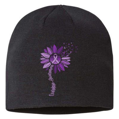 Sunflower Ribbons Overdose Awareness Sustainable Beanie