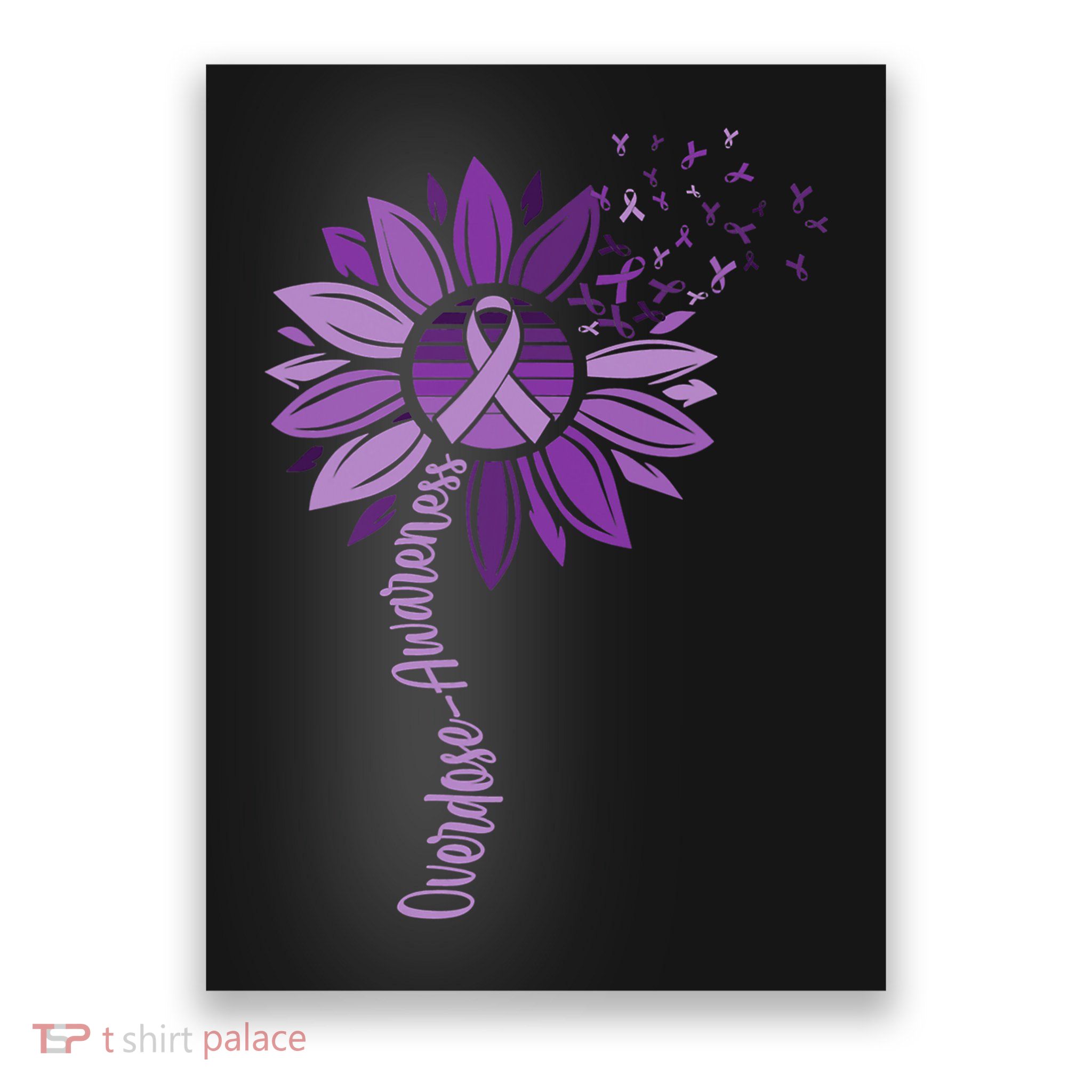 Sunflower Ribbons Overdose Awareness Poster