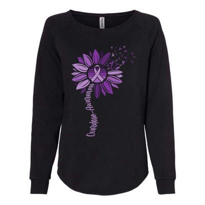 Sunflower Ribbons Overdose Awareness Womens California Wash Sweatshirt