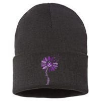 Sunflower Ribbons Overdose Awareness Sustainable Knit Beanie