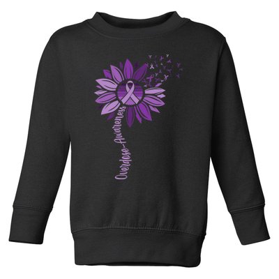 Sunflower Ribbons Overdose Awareness Toddler Sweatshirt