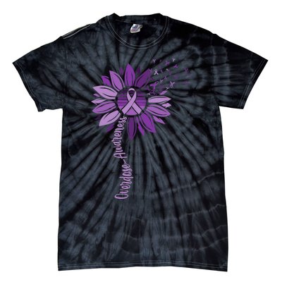 Sunflower Ribbons Overdose Awareness Tie-Dye T-Shirt