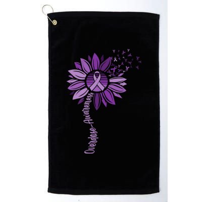 Sunflower Ribbons Overdose Awareness Platinum Collection Golf Towel