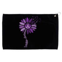 Sunflower Ribbons Overdose Awareness Grommeted Golf Towel