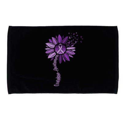 Sunflower Ribbons Overdose Awareness Microfiber Hand Towel