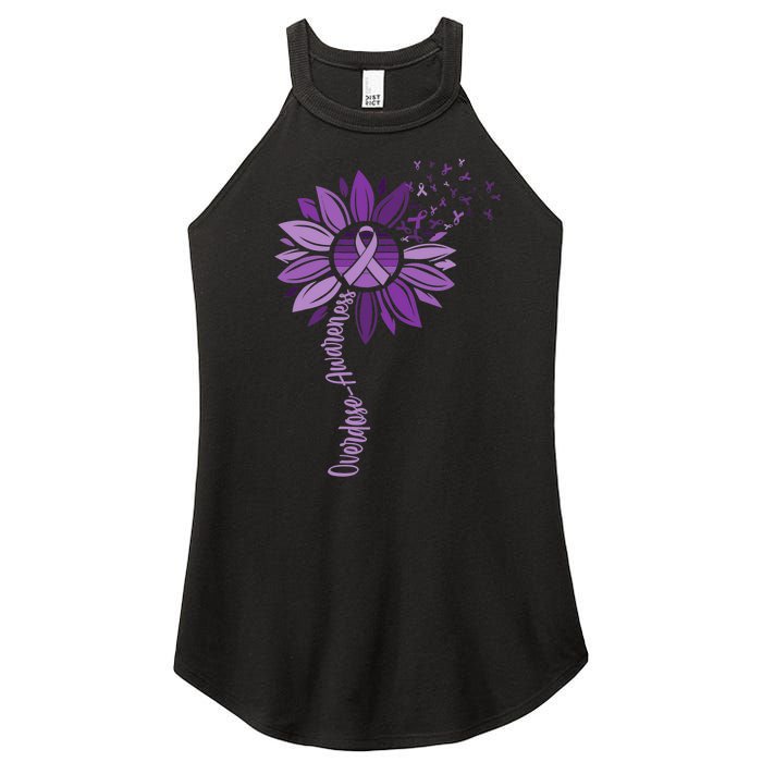 Sunflower Ribbons Overdose Awareness Women's Perfect Tri Rocker Tank