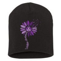 Sunflower Ribbons Overdose Awareness Short Acrylic Beanie