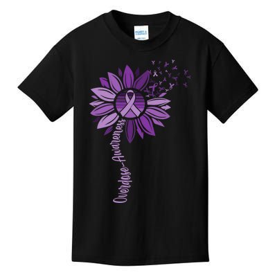 Sunflower Ribbons Overdose Awareness Kids T-Shirt