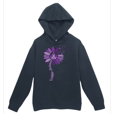 Sunflower Ribbons Overdose Awareness Urban Pullover Hoodie