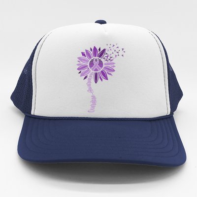 Sunflower Ribbons Overdose Awareness Trucker Hat