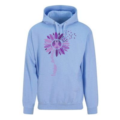 Sunflower Ribbons Overdose Awareness Unisex Surf Hoodie