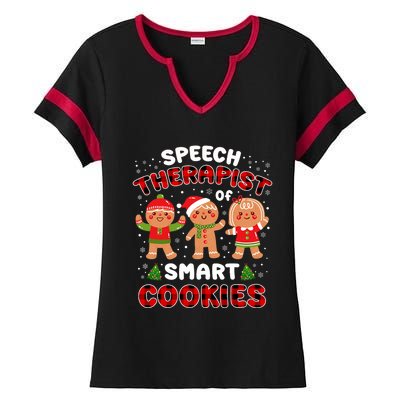 Speech Rapist Of Smart Cookies Buffalo Plaid Christmas Ladies Halftime Notch Neck Tee