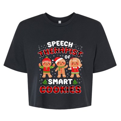 Speech Rapist Of Smart Cookies Buffalo Plaid Christmas Bella+Canvas Jersey Crop Tee