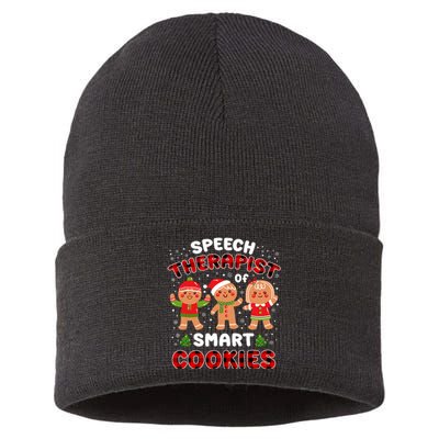 Speech Rapist Of Smart Cookies Buffalo Plaid Christmas Sustainable Knit Beanie