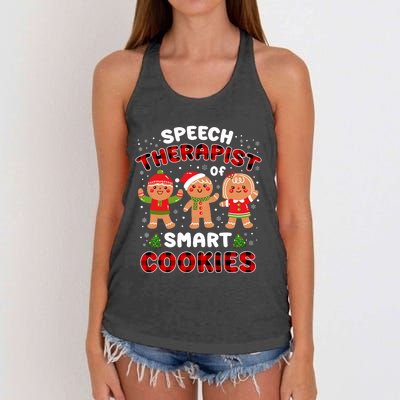 Speech Rapist Of Smart Cookies Buffalo Plaid Christmas Women's Knotted Racerback Tank