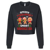 Speech Rapist Of Smart Cookies Buffalo Plaid Christmas Cropped Pullover Crew