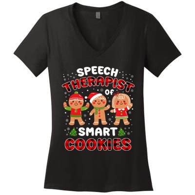 Speech Rapist Of Smart Cookies Buffalo Plaid Christmas Women's V-Neck T-Shirt