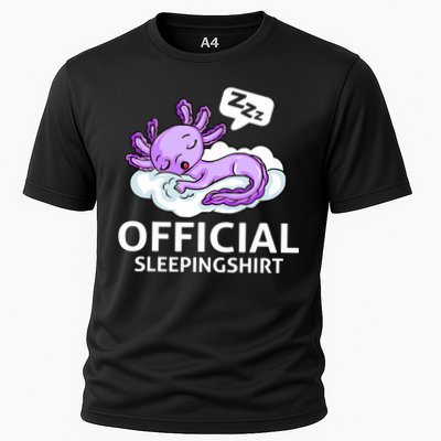 Sleepolotl Relaxolotl Offic.ial Sleepingclothes Axolotl O.fficial Sleeping Outfit Pyjamas Amazon Cooling Performance Crew T-Shirt
