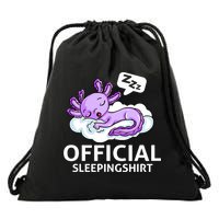 Sleepolotl Relaxolotl Offic.ial Sleepingclothes Axolotl O.fficial Sleeping Outfit Pyjamas Amazon Drawstring Bag
