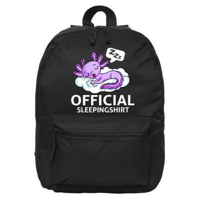 Sleepolotl Relaxolotl Offic.ial Sleepingclothes Axolotl O.fficial Sleeping Outfit Pyjamas Amazon 16 in Basic Backpack