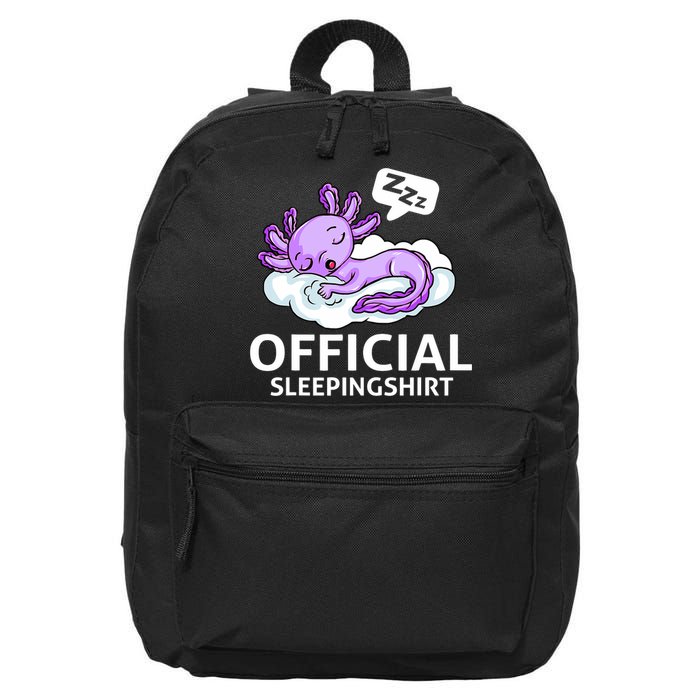 Sleepolotl Relaxolotl Offic.ial Sleepingclothes Axolotl O.fficial Sleeping Outfit Pyjamas Amazon 16 in Basic Backpack