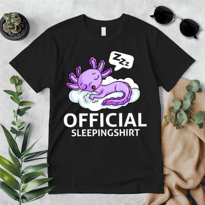 Sleepolotl Relaxolotl Offic.ial Sleepingclothes Axolotl O.fficial Sleeping Outfit Pyjamas Amazon Premium T-Shirt