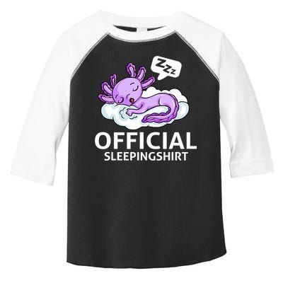Sleepolotl Relaxolotl Offic.ial Sleepingclothes Axolotl O.fficial Sleeping Outfit Pyjamas Amazon Toddler Fine Jersey T-Shirt