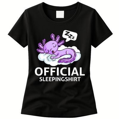 Sleepolotl Relaxolotl Offic.ial Sleepingclothes Axolotl O.fficial Sleeping Outfit Pyjamas Amazon Womens T-Shirt