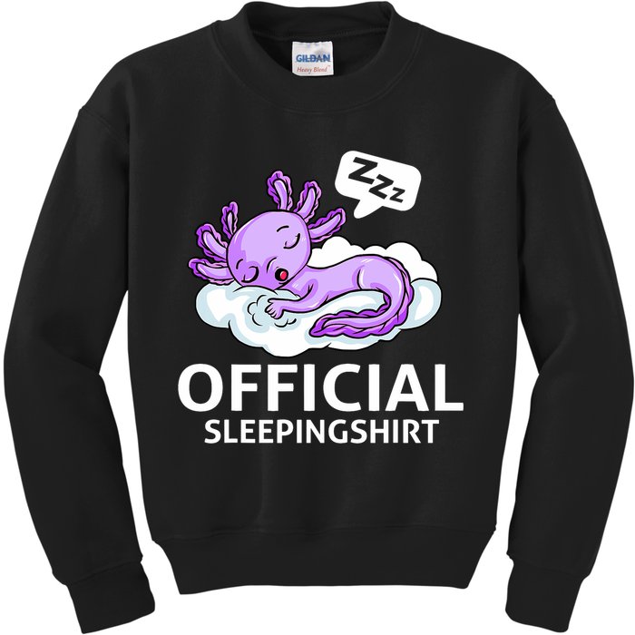 Sleepolotl Relaxolotl Offic.ial Sleepingclothes Axolotl O.fficial Sleeping Outfit Pyjamas Amazon Kids Sweatshirt