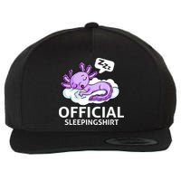 Sleepolotl Relaxolotl Offic.ial Sleepingclothes Axolotl O.fficial Sleeping Outfit Pyjamas Amazon Wool Snapback Cap