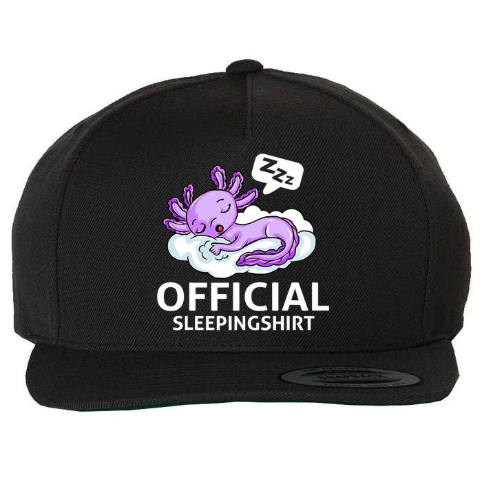 Sleepolotl Relaxolotl Offic.ial Sleepingclothes Axolotl O.fficial Sleeping Outfit Pyjamas Amazon Wool Snapback Cap
