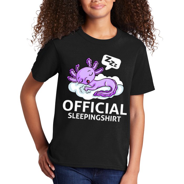 Sleepolotl Relaxolotl Offic.ial Sleepingclothes Axolotl O.fficial Sleeping Outfit Pyjamas Amazon Kids T-Shirt