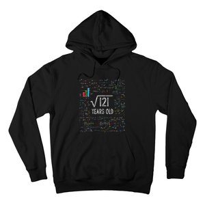 Square Root Of 121 11th Birthday 11 Year Old Gifts Math Bday Hoodie