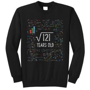 Square Root Of 121 11th Birthday 11 Year Old Gifts Math Bday Sweatshirt