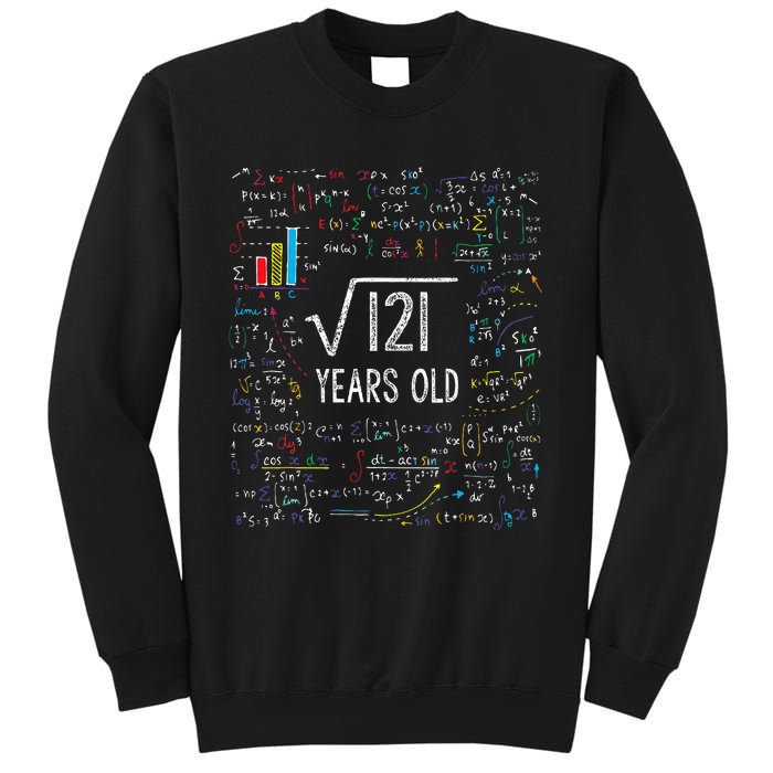 Square Root Of 121 11th Birthday 11 Year Old Gifts Math Bday Sweatshirt