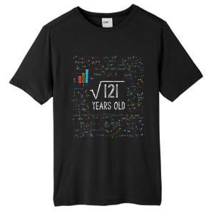 Square Root Of 121 11th Birthday 11 Year Old Gifts Math Bday Tall Fusion ChromaSoft Performance T-Shirt