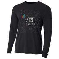 Square Root Of 121 11th Birthday 11 Year Old Gifts Math Bday Cooling Performance Long Sleeve Crew