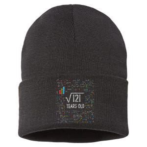 Square Root Of 121 11th Birthday 11 Year Old Gifts Math Bday Sustainable Knit Beanie