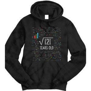 Square Root Of 121 11th Birthday 11 Year Old Gifts Math Bday Tie Dye Hoodie