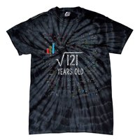 Square Root Of 121 11th Birthday 11 Year Old Gifts Math Bday Tie-Dye T-Shirt